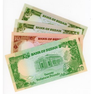 Sudan Lot of 4 Banknotes 1989 - 1990