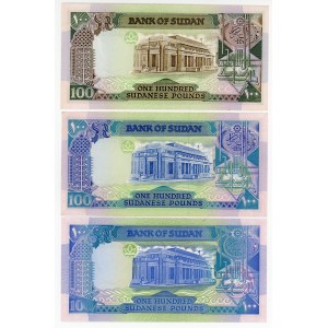 Sudan 3 x 100 Pounds 1988 - 1992