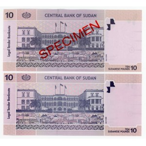 Sudan 2 x 10 Pounds 2006 Specimen And Command Notes