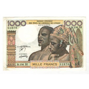 West African States Niger 1000 Francs 1959 (ND)