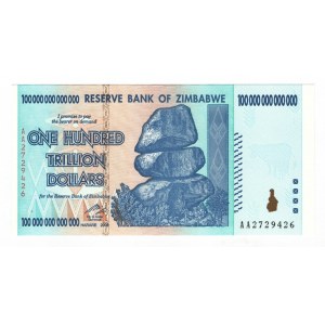 Zimbabwe 100 Trillion Dollars 2008