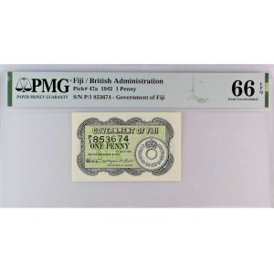 Fiji 1 Penny 1942 PMG 66