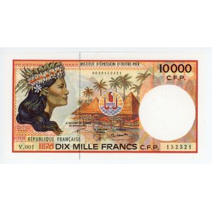 French Pacific Territories 10000 Francs 1985 (ND)