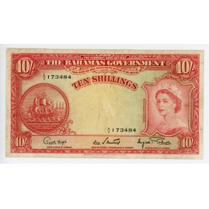 Bahamas 10 Shillings 1953 (ND)