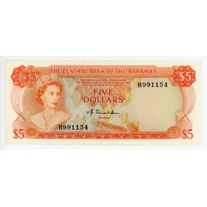 Bahamas 5 Dollars 1974