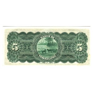 Mexico Tamaulipas 5 Peso 1902