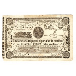 Paraguay 4 Peso 1862