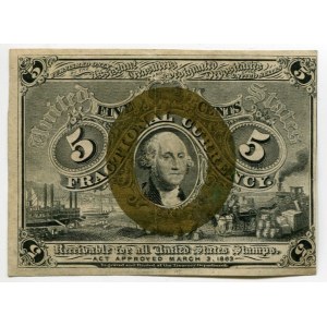 United States 5 Cents 1863