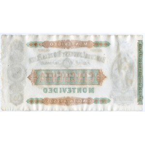 Uruguay 50 Pesos / 5 Doblones 1872