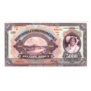 Czehoslovakia 5000 Korun 1920 Specimen