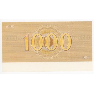 Czechoslovakia 1000 Korun (ND) Specimen