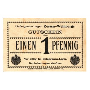 Germany - Empire Gefangenen-Lager Zossen-Weinberge 1 Pfennig 1919 (ND)