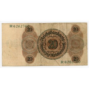 Germany - Weimar Republic 20 Reichsmark 1924