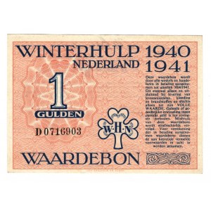 Germany - Third Reich Nederland Winterhelp 1 Gulden 1940 -1941 Pink Color