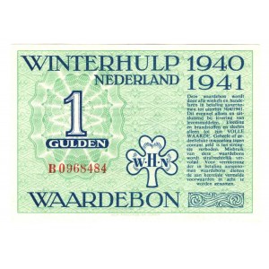 Germany - Third Reich Nederland Winterhelp 1 Gulden 1940 -1941 Green Color