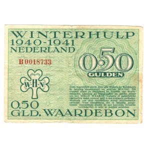 Germany - Third Reich Nederland Winterhelp 0,5 Gulden 1940 -1941 Green Color