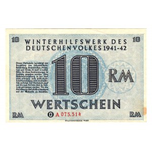 Germany - Third Reich Winterhelp 10 Reichsmark 1941 -1942