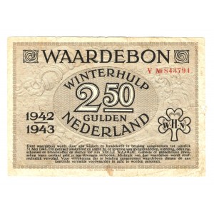 Germany - Third Reich Nederland Winterhelp 2,5 Gulden 1942 -1943 Gray Color