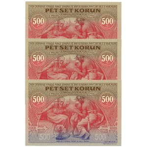 Austria 3 x 1000 Kronen 1902 With Consecutive Numbers