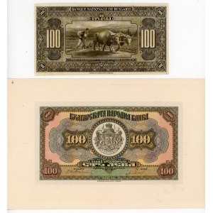 Bulgaria 100 Leva 1922 Proof Front and Back