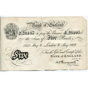 Great Britain 5 Pounds 1938