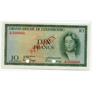 Luxembourg 10 Francs 1954 (ND) Specimen