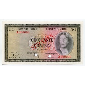 Luxembourg 50 Francs 1961 Specimen