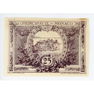 Monaco 25 Centimes 1920