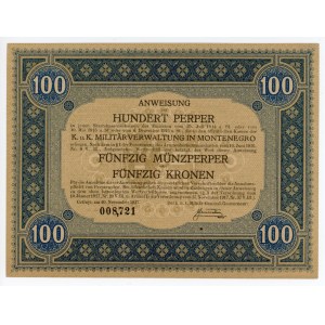 Montenegro 1000 Francs 1917