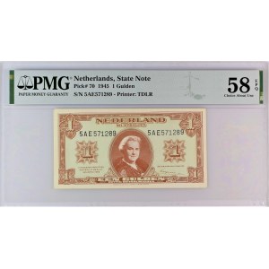 Netherlands 1 Gulden 1945 PMG 58