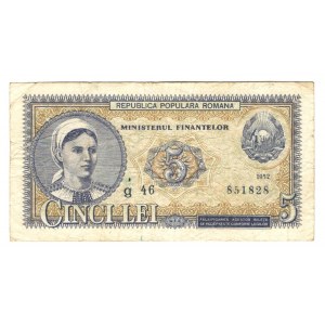 Romania 5 Lei 1952