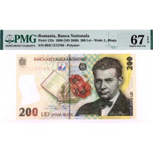 Romania 200 Lei 2006 PMG 67 EPQ