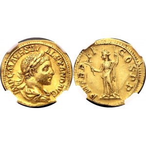 Roman Empire Aureus 223 AD, Alexander Severus