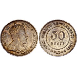 Straits Settlements 50 Cents 1907
