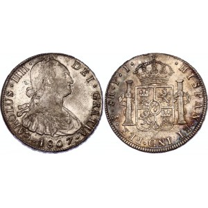 Bolivia 8 Reales 1807 PTS PJ Overdate