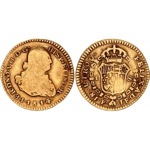 Colombia 1 Escudo 1814 P JF Overdate