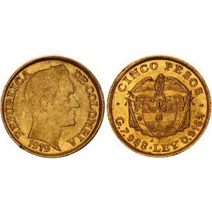 Colombia 5 Pesos 1919 A