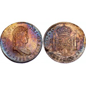 Mexico 8 Reales 1816 JJ Overstrike