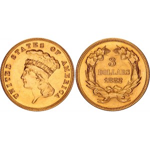 United States 3 Dollars 1882