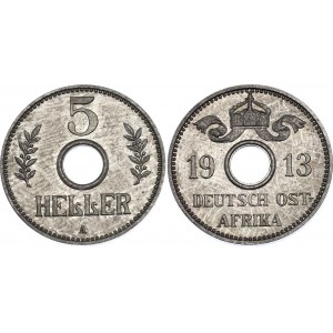 German East Africa 5 Heller 1913 A