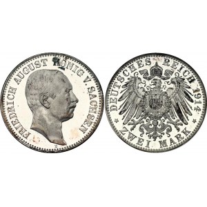 Germany - Empire Saxony-Albertine 2 Mark 1914 E PROOF NGC PF 64