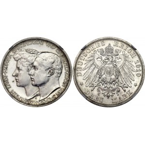 Germany - Empire Saxe-Weimar-Eisenach 3 Mark 1910 A NGC MS 62