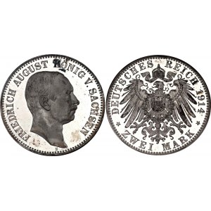 Germany - Empire Saxony-Albertine 2 Mark 1914 E PROOF NGC PF64