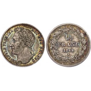 Belgium 1/4 Franc 1844