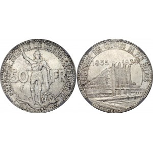 Belgium 50 Francs 1935 GENI MS 63
