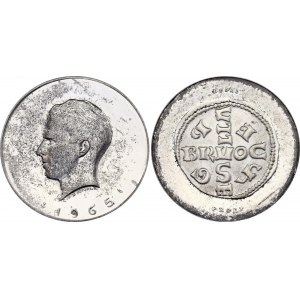 Belgium Silver Medal Millenium of Minting in Brussels 1965 Essai