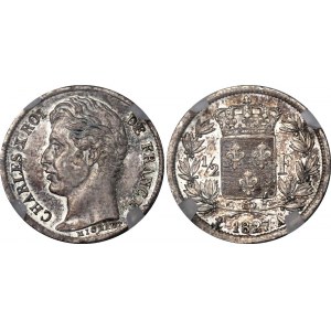France 1/2 Franc 1827 A GENI AU 50