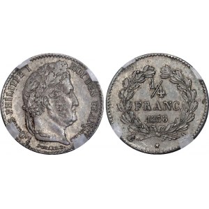 France 1/4 Franc 1838 A GENI AU 58