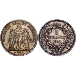 France 5 Francs 1848 A