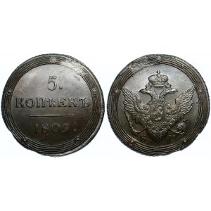 Russia 5 Kopeks 1809 KM R1